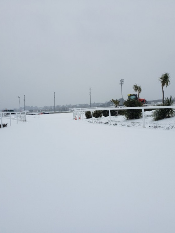 Neige à l'hippodrome de Pornichet